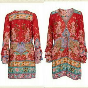 spell designs lotus playdress mini ruby dress.